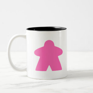 Pink Meeple Board Game Piece Zweifarbige Tasse