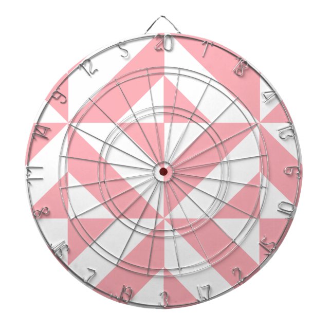 Pink Melon Geometric Deko Cube Pattern Dartscheibe (vorne)