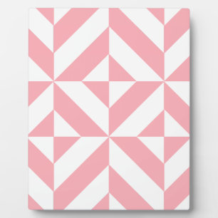 Pink Melon Geometric Deko Cube Pattern Fotoplatte