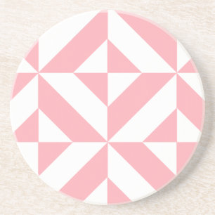 Pink Melon Geometric Deko Cube Pattern Getränkeuntersetzer