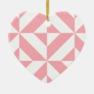 Pink Melon Geometric Deko Cube Pattern Keramik Ornament