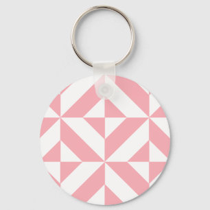 Pink Melon Geometric Deko Cube Pattern Schlüsselanhänger
