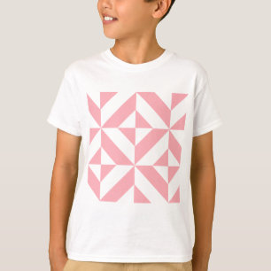 Pink Melon Geometric Deko Cube Pattern T-Shirt