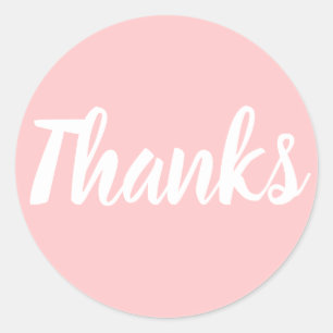 Pink merci simple autocollant d'affaires