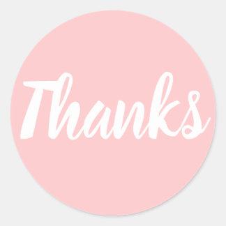 Pink merci simple autocollant d'affaires