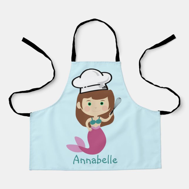 Pink Mermaid Koch Personalisieren der Schürze von  (Vorderseite)