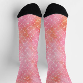 Pink Mermaid Pattern Socken
