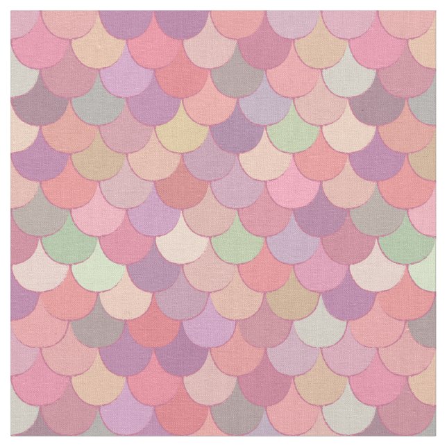 Pink Mermaid Pattern Stoff (Nahaufnahme)