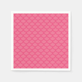 Pink Mermaid Scales Geburtstagsparty Serviette
