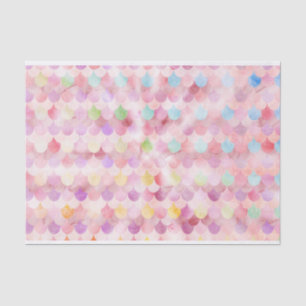 Pink Mermaid Scales Mermaid Fischskalen Muster Seidenpapier