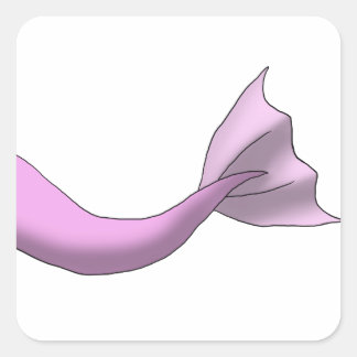 Pink Mermaid Schwanz Quadratischer Aufkleber