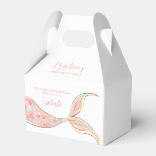 Pink Mermaid Schwanz Theme Birthday Favor Box Geschenkschachtel