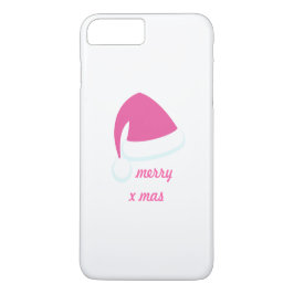 Pink Merry Xmas Weihnachtsmannmütze iPhone 7 Case-Mate iPhone Hülle