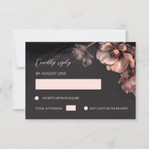 Pink Metallic Black Floral