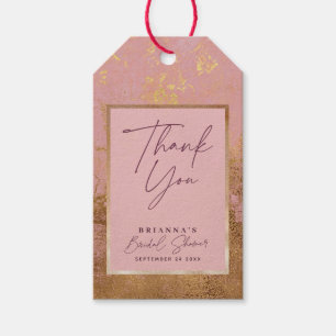 Pink Metallic & Rose Gold Gefallen Geschenkanhänger