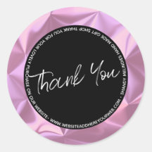 Pink Metallic Script Business Vielen Dank