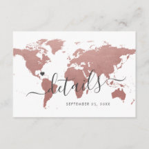 Pink Metallic World Map Hotel Reiseinformationen