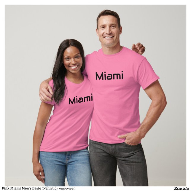 Pink Miami Men's Basic T - Shirt (Von Creator hochgeladen)
