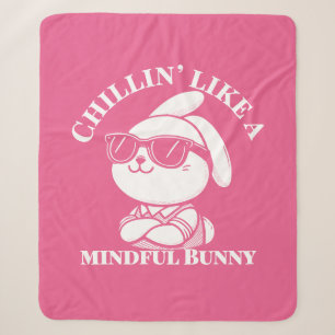 Pink "Mindful Bunny" gemütlich Sherpadecke
