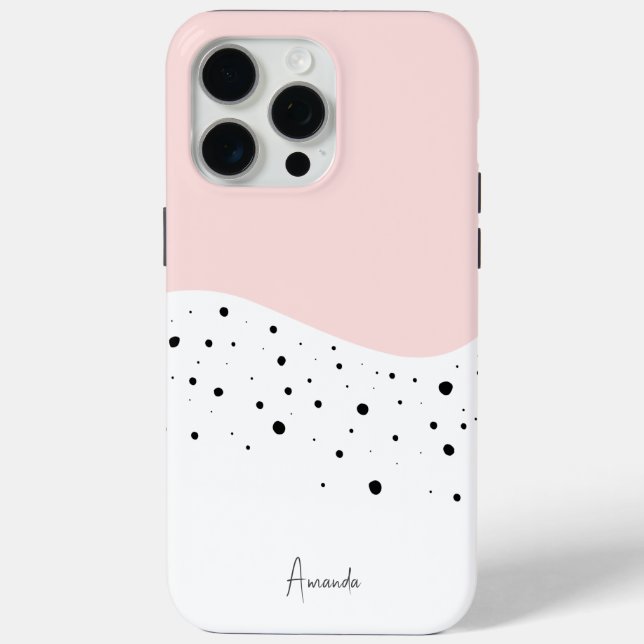 Pink minimale Design mit dots Case-Mate iPhone ca. Hülle (Rückseite)