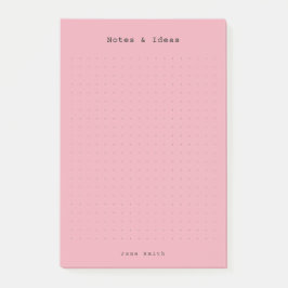 Pink minimalist and personalized retro aesthetic  post-it klebezettel