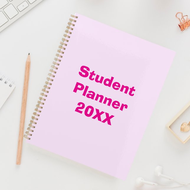 Pink Minimalist Monogramme hebdomadaire et mensuel (Créateur téléchargé)