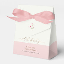 Pink Minimalistisch Boho Wildblume Babydusche
