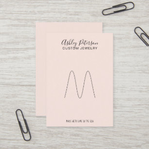 Pink-minimalistisch-elegantes Pastellring-Display Visitenkarte