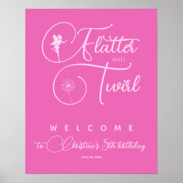 Pink Minimalistisch Fairy Empfang Poster
