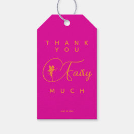Pink Minimalistisch Fairy Modern Birthday Vielen D Geschenkanhänger