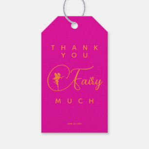 Pink Minimalistisch Fairy Modern Birthday Vielen D Geschenkanhänger
