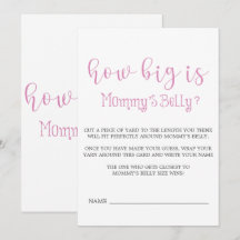 Pink Minimalistisches Skript wie groß ist Mommy's 