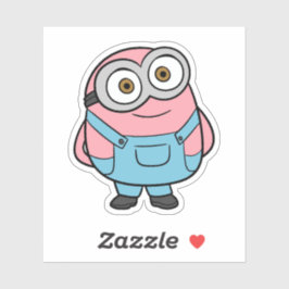 Pink Minion Cartoon Fanart Aufkleber