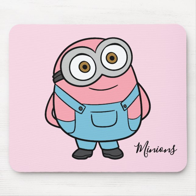 Pink Minion Cartoon Fanart Mousepad (Vorne)