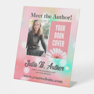 Pink & Mint Autor Buchsignierung oder Buchstart Sockelschild