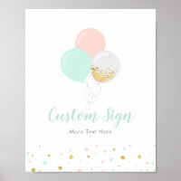 Pink, Mint & Gold Baby Dusche Individuelles Party