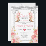 Pink Mis Quince 15 Anos Silver Crown Einladung<br><div class="desc">Quinceañera Pink Silver Crown Einladung Mis Quince 15 Anos,  16. Geburtstag, </div>