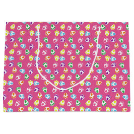 PINK MIT HELL FARBENEN ÖSTERBUNNZAHLEN GROßE GESCHENKTÜTE