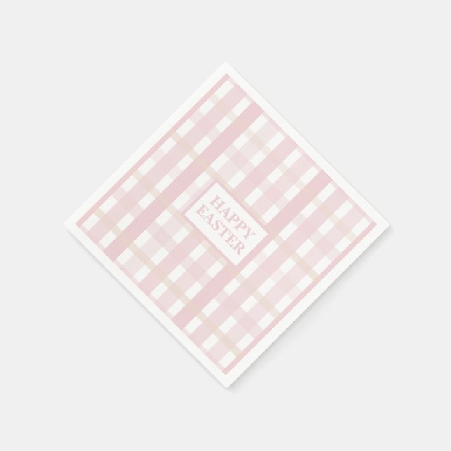Pink Mix Plaid Serviette (Ecke)