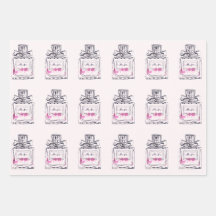 Pink Mode Parfüm Flasche Wasserfarbe niedlich