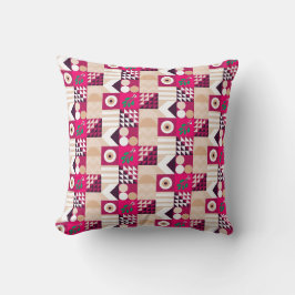 Pink Modern Abstrakt Geometrie Weihnachten Kissen