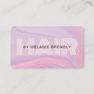 Pink Modern Chair Stylist Business Card Visitenkarte
