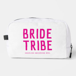 Pink Modern Chic Bride Tribe Bridesmaid Geschenk Waschbeutel
