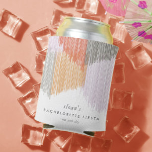 Pink Modern Fringe Junggeselinnen-Abschied Dosenkühler