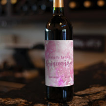 Pink Modern Glaaming Starry Quinceañera