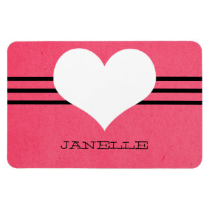 Pink Modern Heart Flexi Magnet