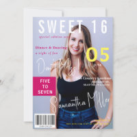 Pink Modern Magazine Cover 2 Fotos Sweet 16