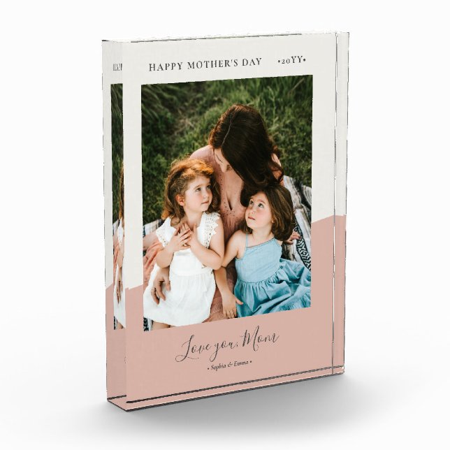 Pink Modern Mother's Day Foto Geschenke (Links)