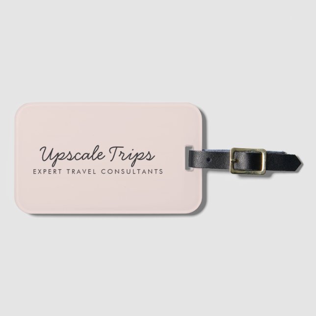 Pink | Moderne Minimalistische Unternehmensförderu Gepäckanhänger (Vorderseite (Horizontal))