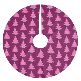 Pink Moderne Weihnachtsbaumen Polyester Weihnachtsbaumdecke